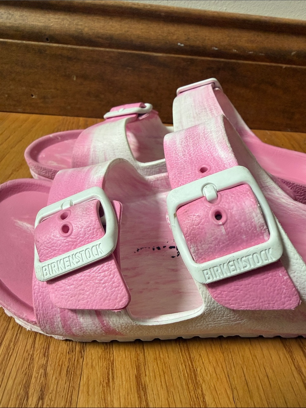 Birkenstock Arizona Eva Kid's Sandals Pink Tie Dye EU 33 Kids 2-2.5 - Picture 7 of 14